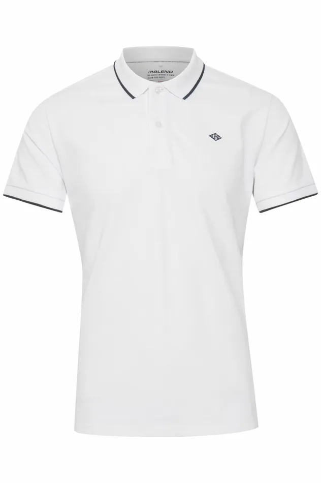 Men Polos Blend Polo Shirt Bright White