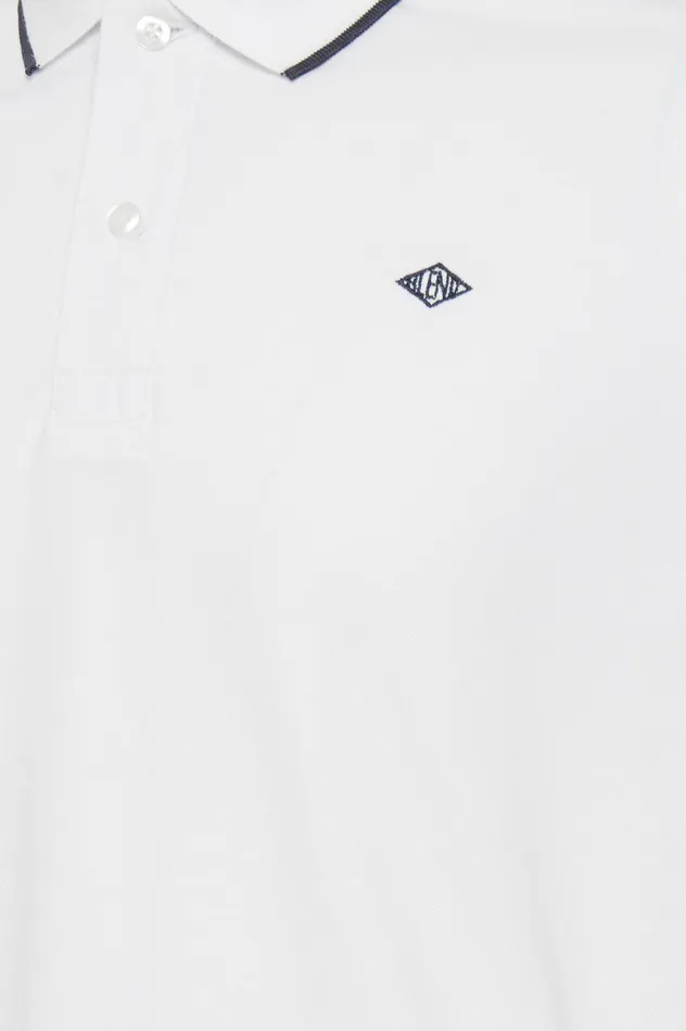 Men Polos Blend Polo Shirt Bright White