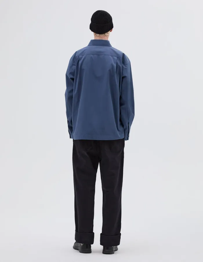 Men Raised Placket Shirt Steel Blue Margaret Howell Shirts