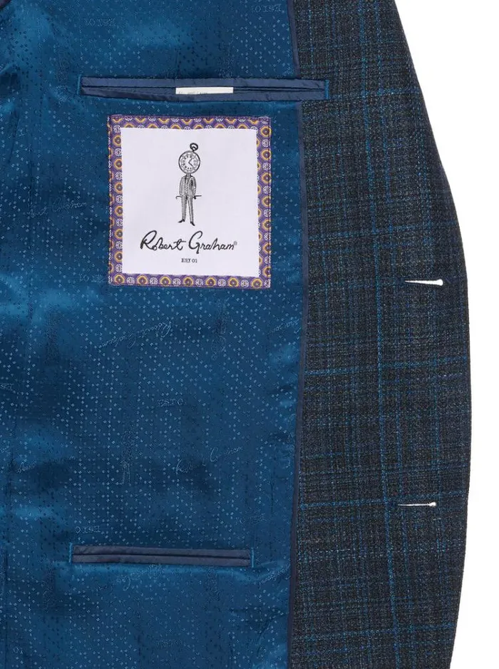 Men RANDALL BLAZER Teal Robert Graham Blazers