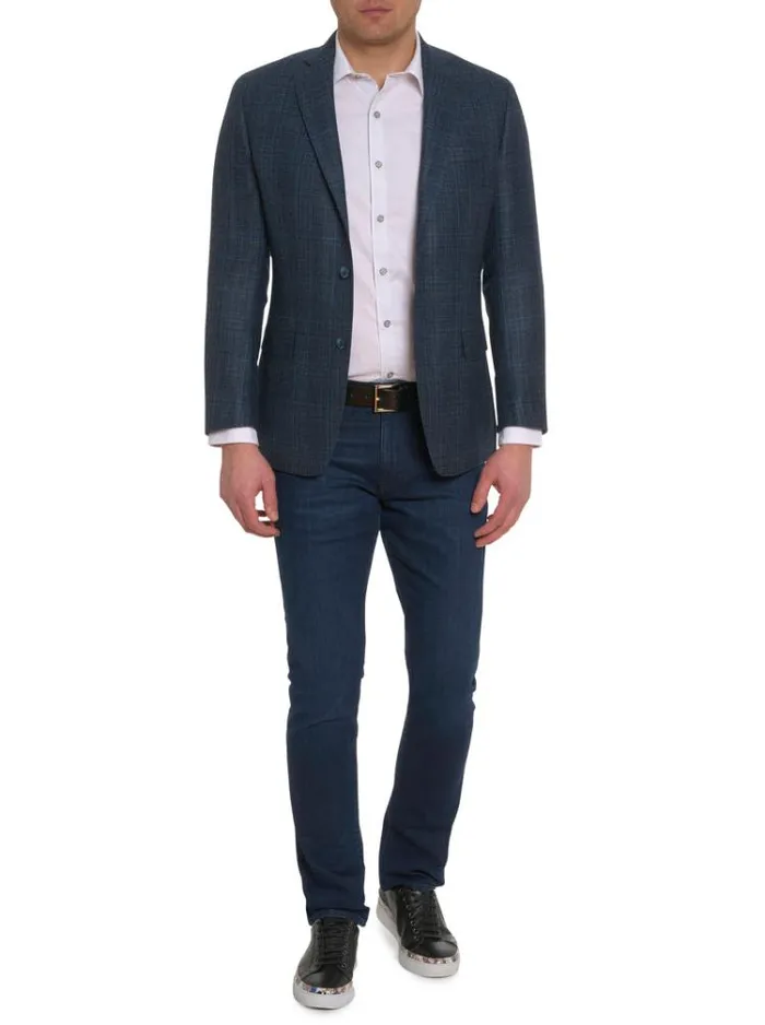 Men RANDALL BLAZER Teal Robert Graham Blazers