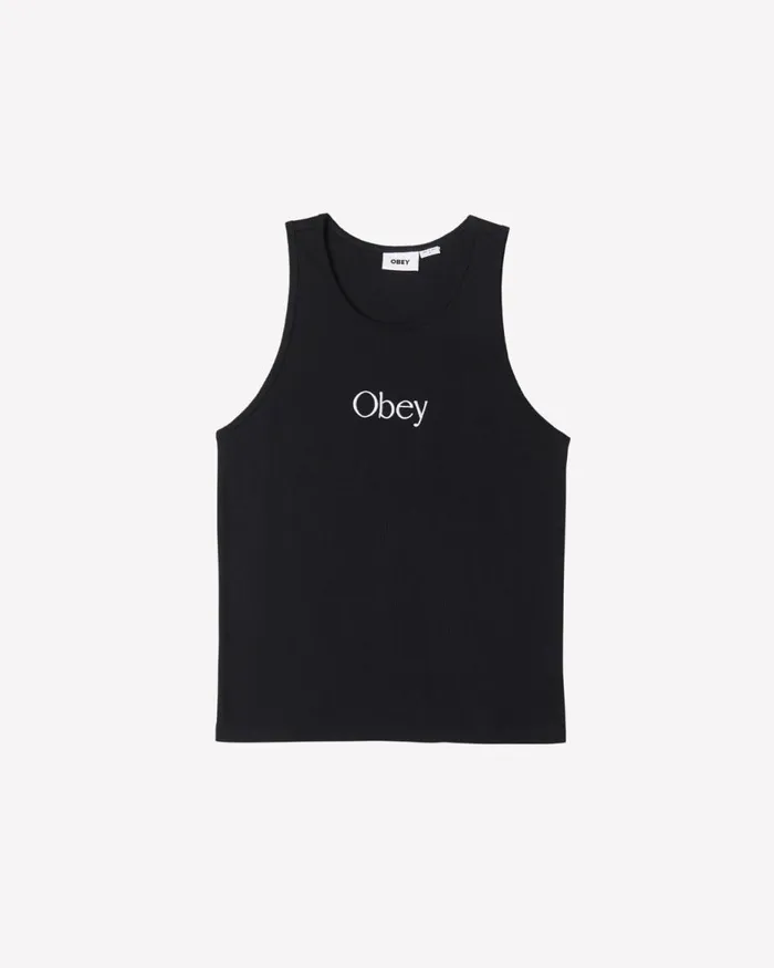 Men ROSEMONT RIB TANK Black OBEY Clothing TOPS