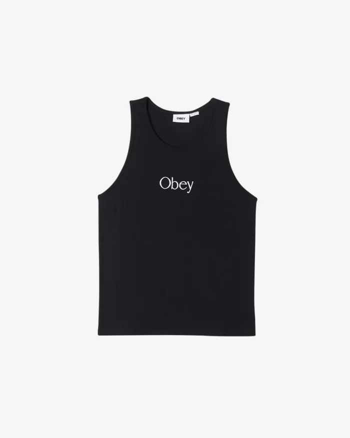 Men ROSEMONT RIB TANK Black OBEY Clothing TOPS