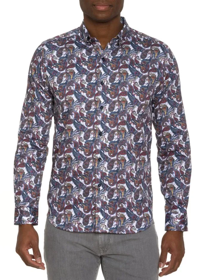 Men SABIR LONG SLEEVE BUTTON DOWN SHIRT Multi Robert Graham Button Down Shirts