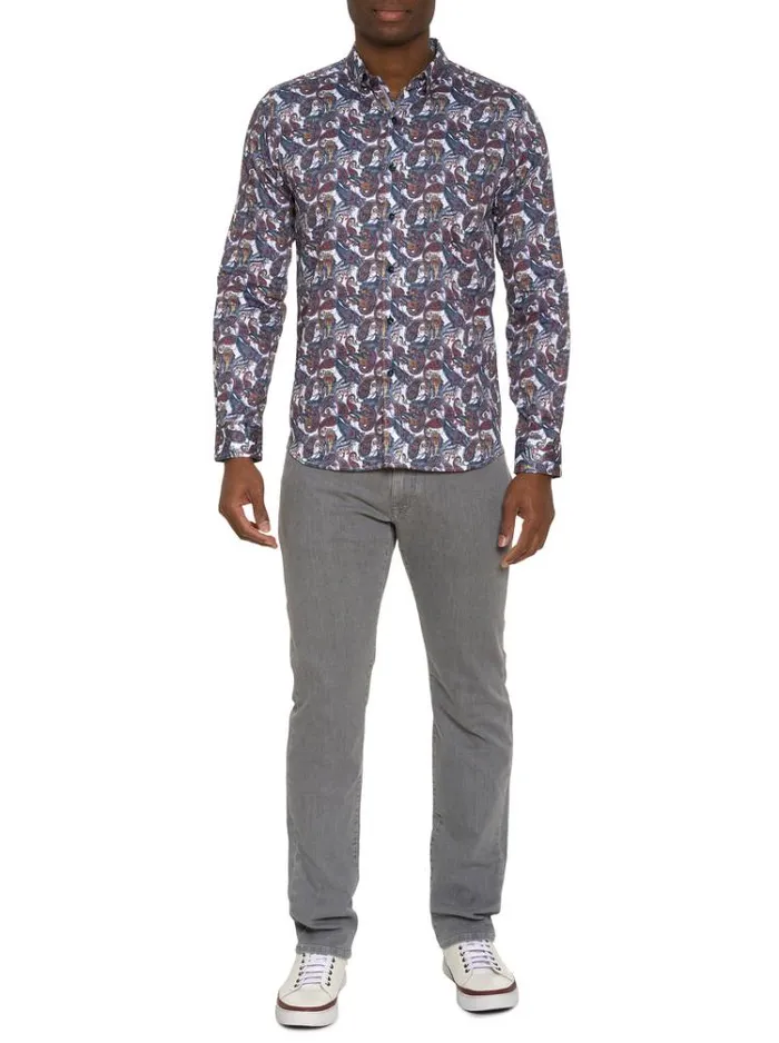 Men SABIR LONG SLEEVE BUTTON DOWN SHIRT Multi Robert Graham Button Down Shirts