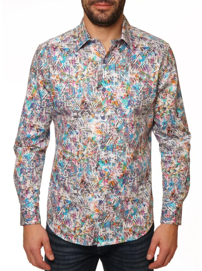 Men SALTON LONG SLEEVE BUTTON DOWN SHIRT Multi Robert Graham Button Down Shirts