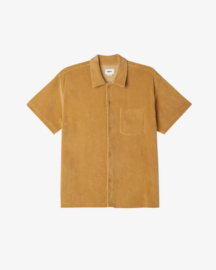 Men SHELTHER BUTTONUP Unbleached OBEY Clothing TOPS