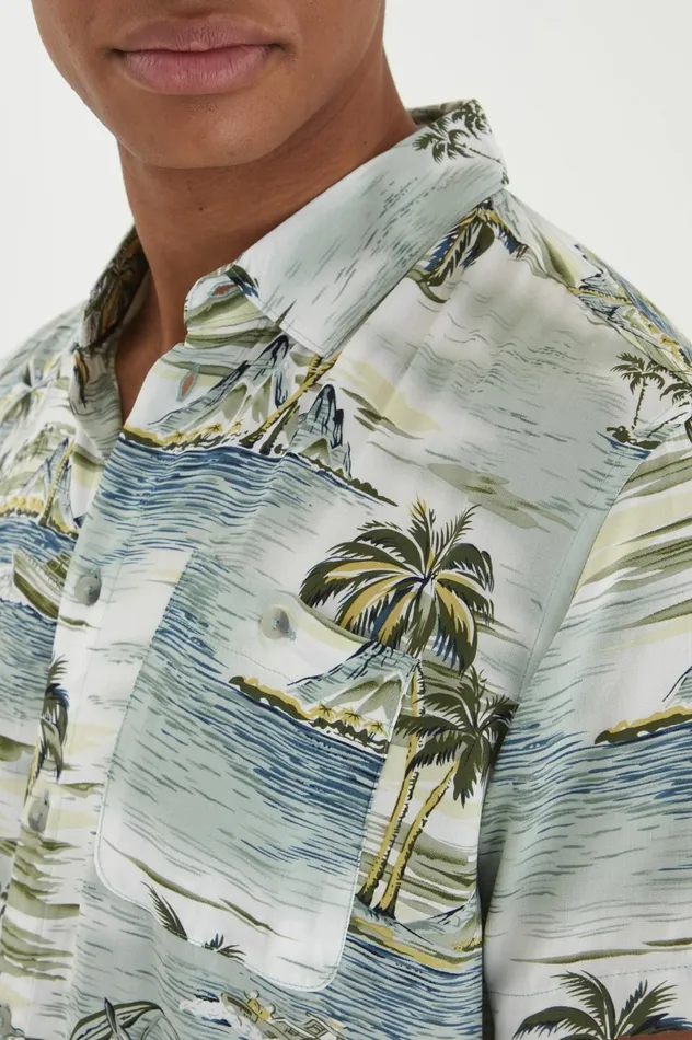 Men Shirts Blend Long Sleeved Shirt Aquifer