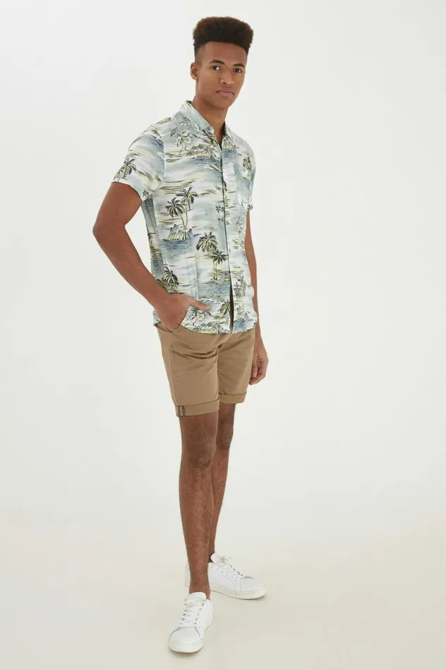 Men Shirts Blend Long Sleeved Shirt Aquifer