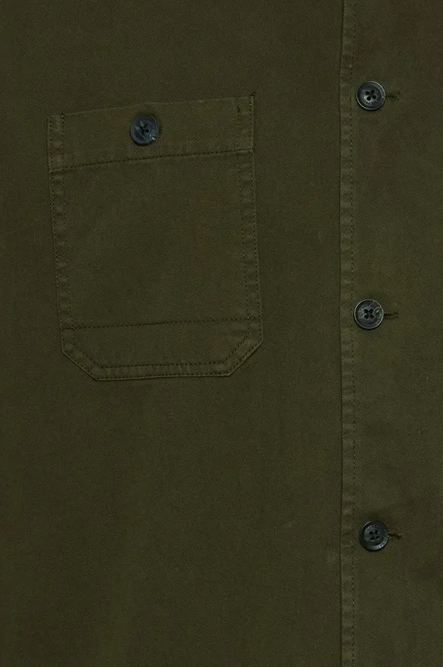 Men Shirts Blend Long Sleeved Shirt Winter Moss