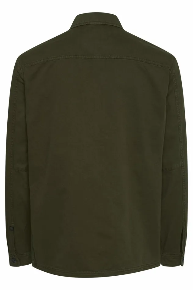 Men Shirts Blend Long Sleeved Shirt Winter Moss