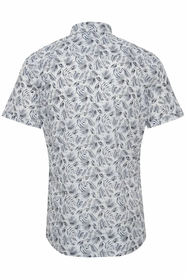 Men Shirts Blend Short Sleeved Shirt Bright White