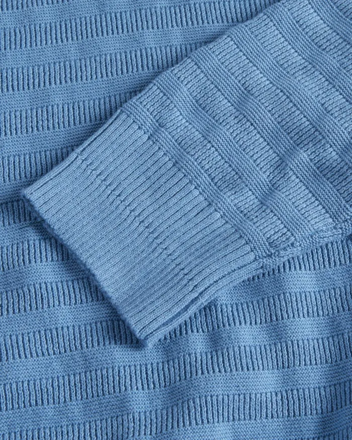 Men STAND 8211 Long Sleeve Jumper With Textured Stitch Sky Blue Ted Baker Jumpers and Knitwear Men STAND 8211 Long Sleeve Jumper With Textured Stitch Sky Blue Ted Baker Jumpers and Knitwear