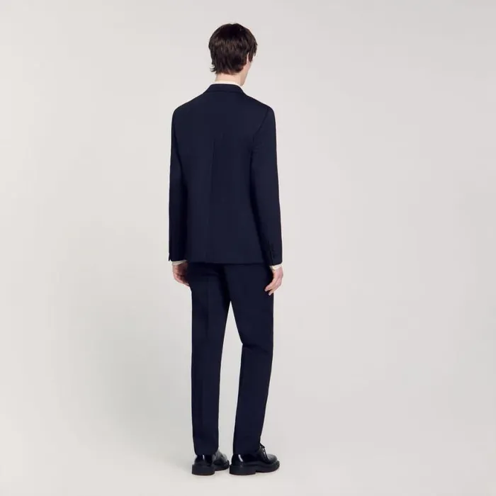 Men Suits and Blazers SANDRO Suit Jacket Navy Blue