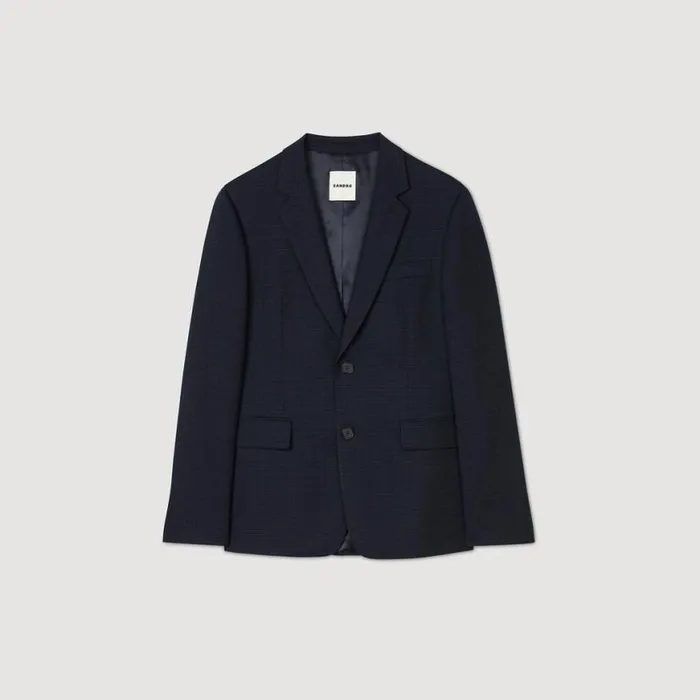 Men Suits and Blazers SANDRO Suit Jacket Navy Blue