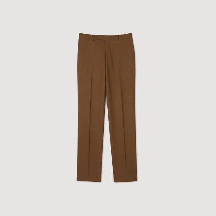 Men Suits and Blazers SANDRO Wool Suit Trousers Taupe Men Suits and Blazers SANDRO Wool Suit Trousers Taupe