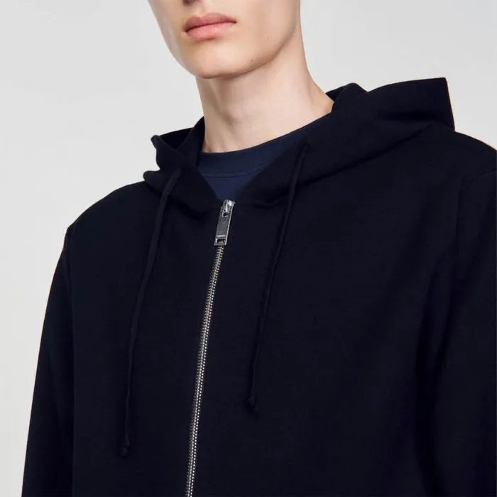Men Sweaters and Cardigans SANDRO Hoodie Black