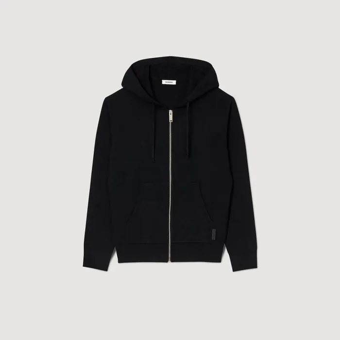 Men Sweaters and Cardigans SANDRO Hoodie Black