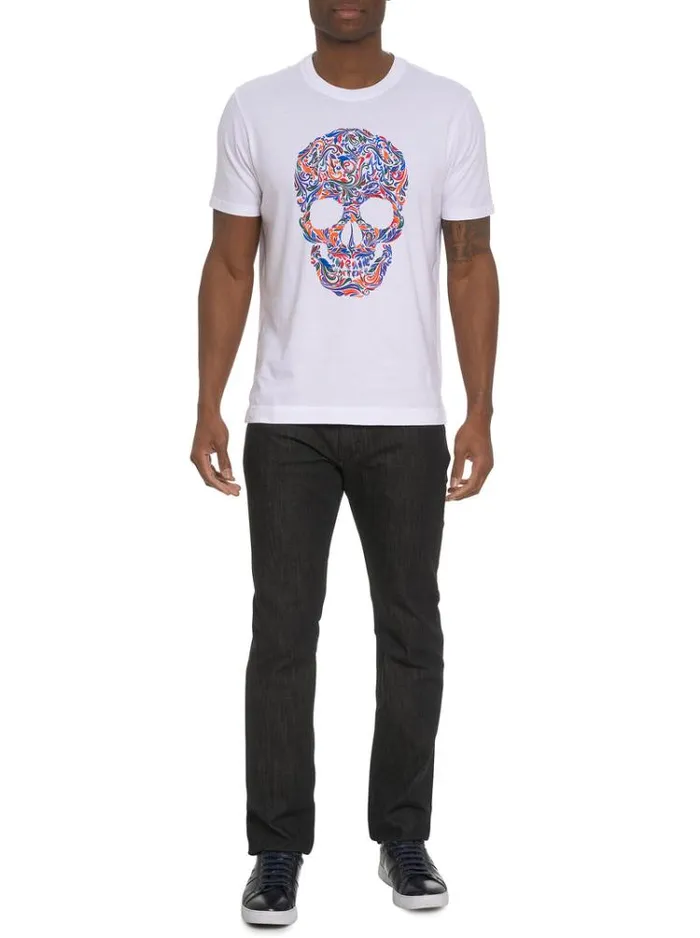 Men SWIRL SKULL GRAPHIC TSHIRT White Robert Graham Polos and TShirts