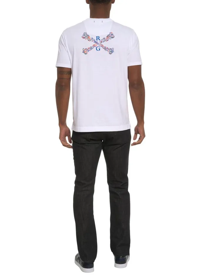 Men SWIRL SKULL GRAPHIC TSHIRT White Robert Graham Polos and TShirts