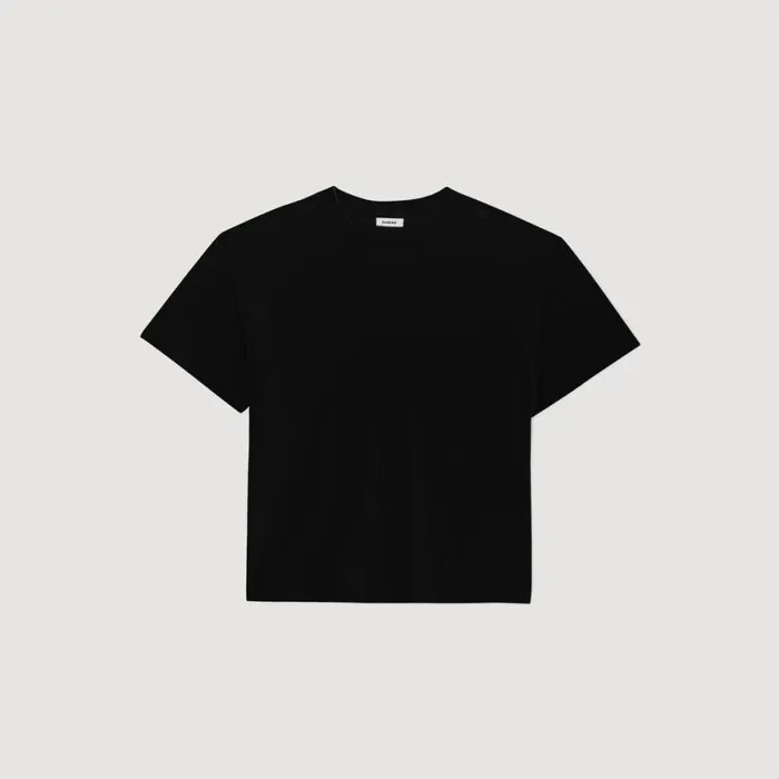 Men Tshirts and Polos SANDRO Oversized Tshirt Black