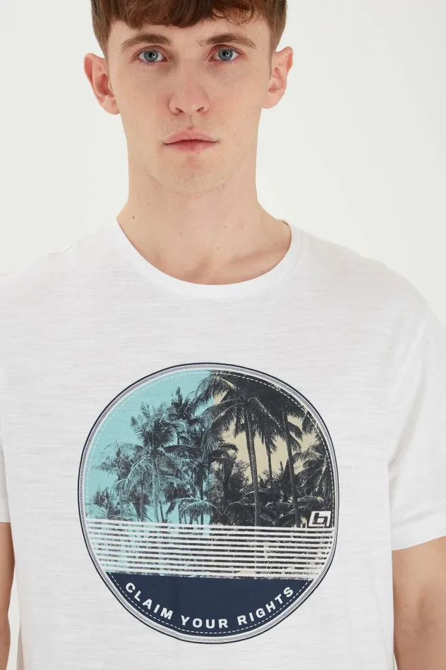 Men TShirts Blend Tshirt Bright White