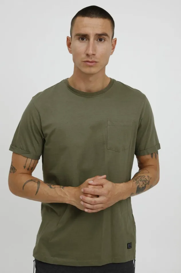 Men TShirts Blend Tshirt Winter Moss