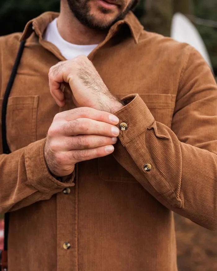 Men Tops Passenger Backcountry Cord Shirt Toffee Toffee