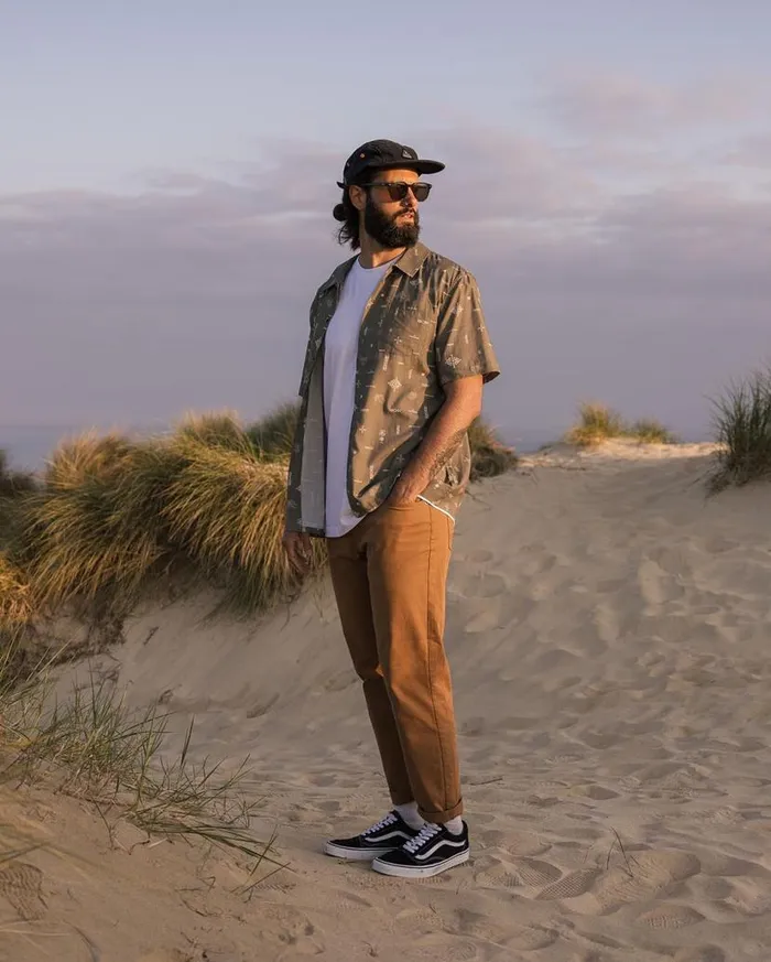 Men Tops Passenger Cove Organic Cotton Short Sleeve Shirt Olive Made To Roam Olive Made To Roam