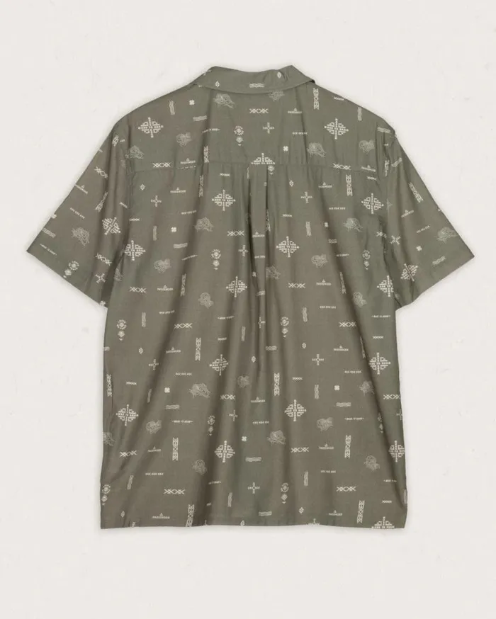 Men Tops Passenger Cove Organic Cotton Short Sleeve Shirt Olive Made To Roam Olive Made To Roam