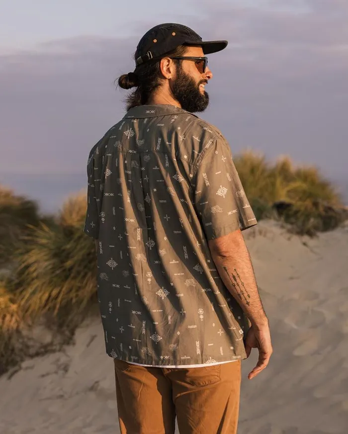 Men Tops Passenger Cove Organic Cotton Short Sleeve Shirt Olive Made To Roam Olive Made To Roam