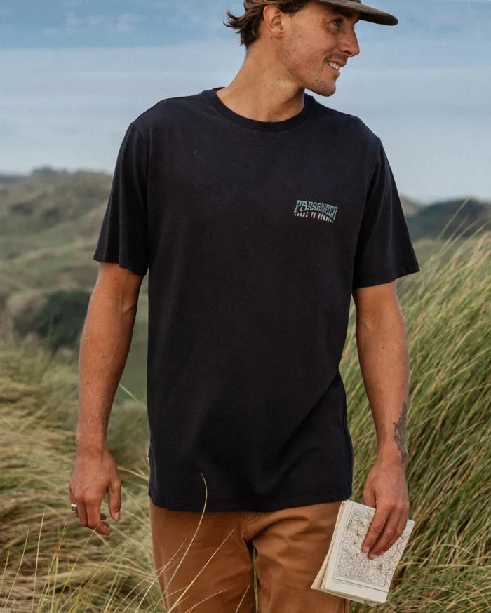 Men Tops Passenger Decade Recycled Cotton TShirt Black Black