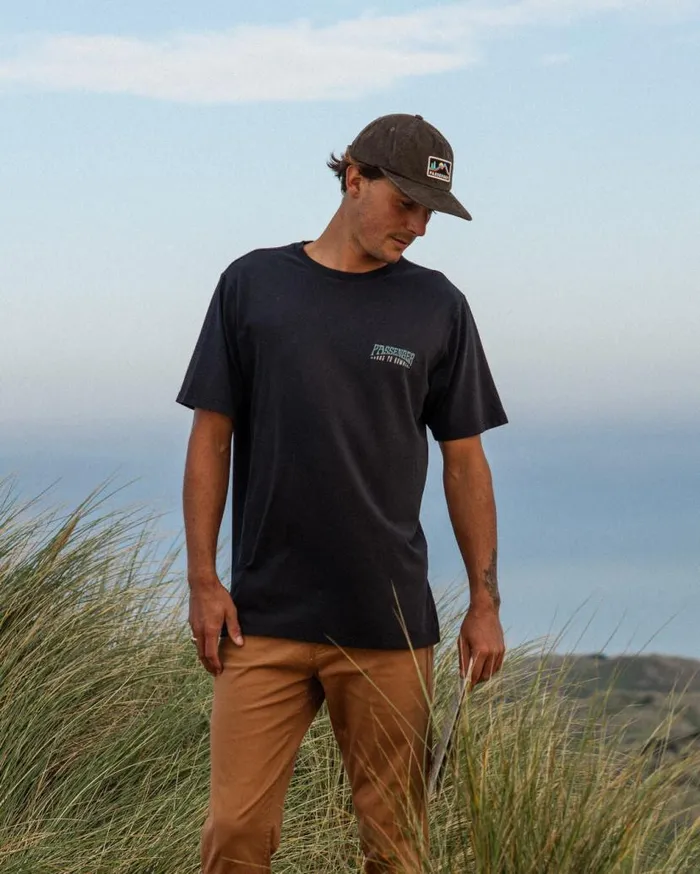 Men Tops Passenger Decade Recycled Cotton TShirt Black Black