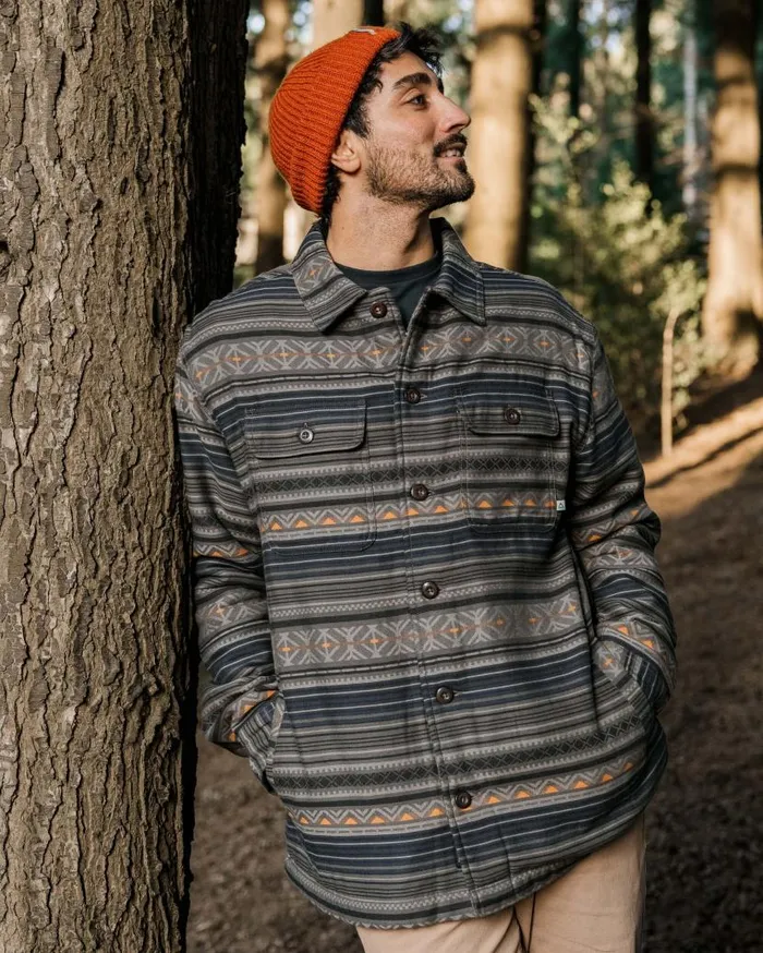 Men Tops Passenger Freestyle SherpaLined Overshirt Faded Black Faded Black