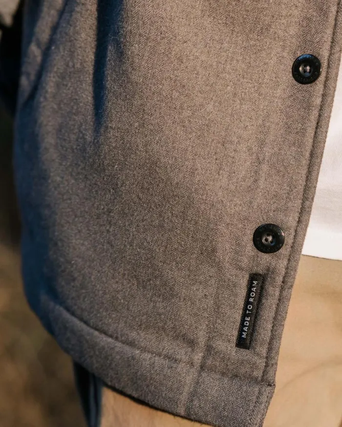 Men Tops Passenger Freestyle SherpaLined Overshirt Grey Marl Grey Marl