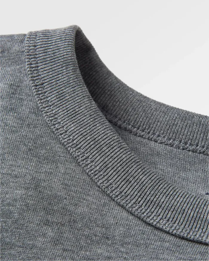Men Tops Passenger Heritage Recycled Cotton LS TShirt Dark Grey Marl Dark Grey Marl