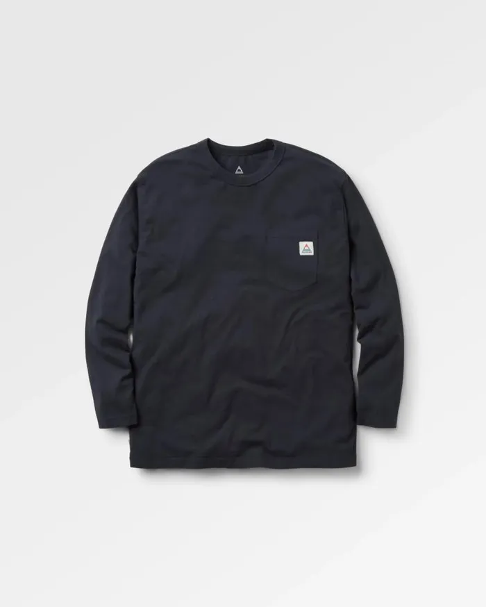 Men Tops Passenger Heritage Recycled Relaxed Fit LS TShirt Black Black