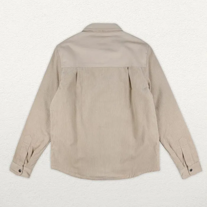 Men Tops Passenger Kodiak Sherpa Lined Cord Overshirt Feather Grey Feather Grey