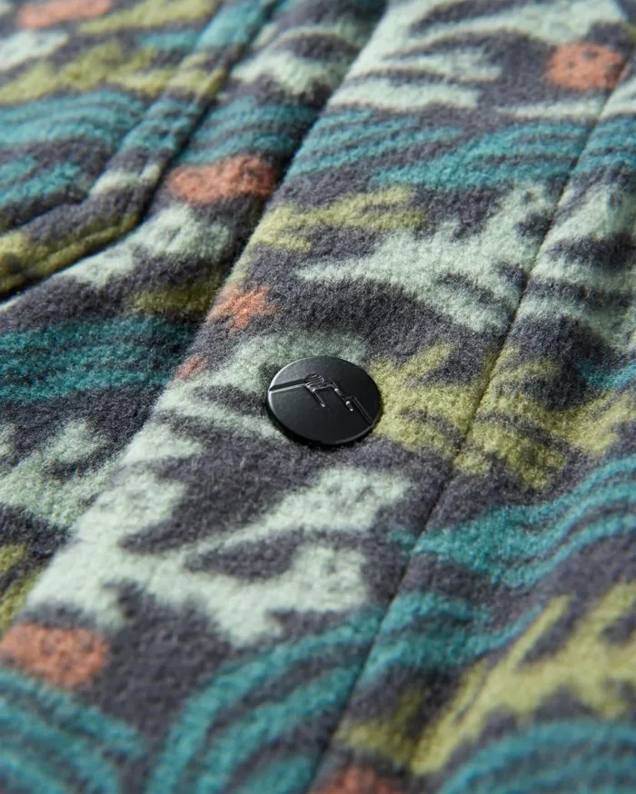 Men Tops Passenger Maple Recycled Polar Fleece Shirt Ocean Current Black Ocean Current Black