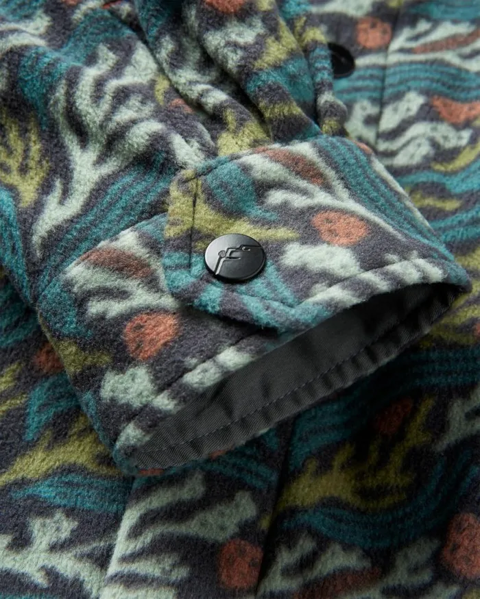 Men Tops Passenger Maple Recycled Polar Fleece Shirt Ocean Current Black Ocean Current Black