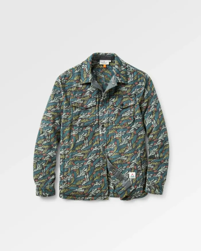 Men Tops Passenger Maple Recycled Polar Fleece Shirt Ocean Current Black Ocean Current Black