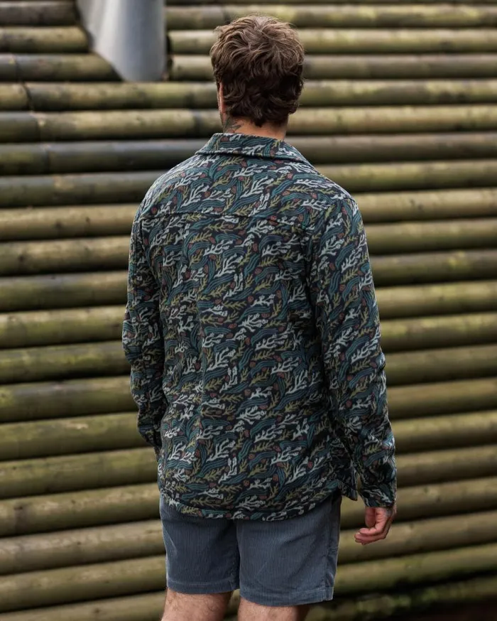 Men Tops Passenger Maple Recycled Polar Fleece Shirt Ocean Current Black Ocean Current Black