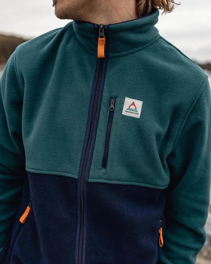 Men Tops Passenger Ridge Full Zip Recycled Polar Fleece MediterraneanDeep Navy Mediterraneandeep Navy