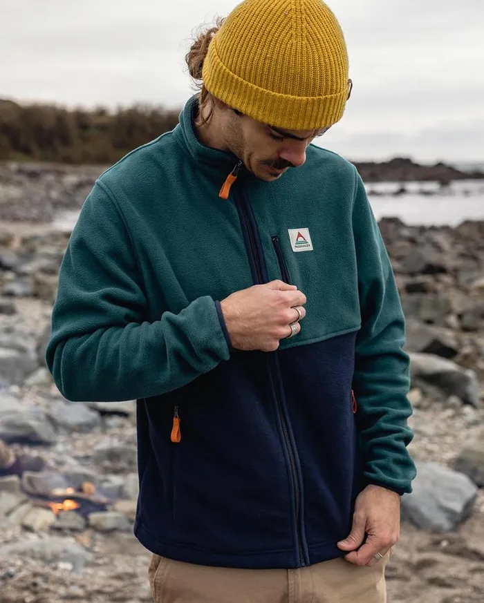 Men Tops Passenger Ridge Full Zip Recycled Polar Fleece MediterraneanDeep Navy Mediterraneandeep Navy