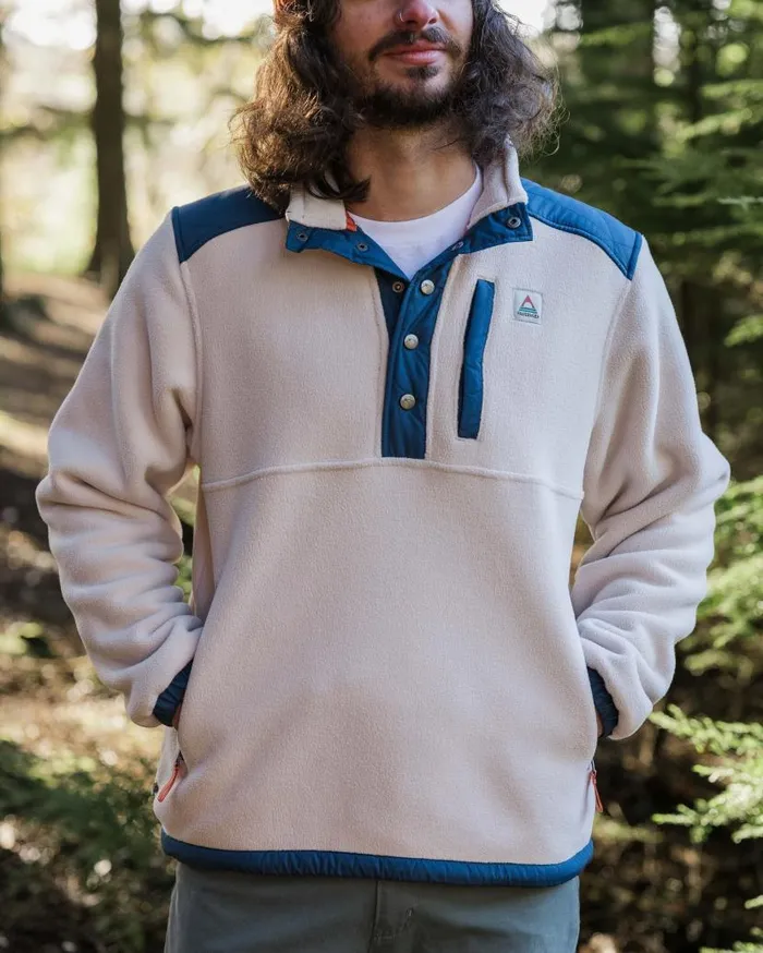Men Tops Passenger Solace Recycled SherpaLined Polar Fleece Vintage White Vintage White