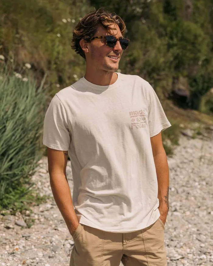 Men Tops Passenger Sunrise Recycled Cotton TShirt Milky Marl Milky Marl