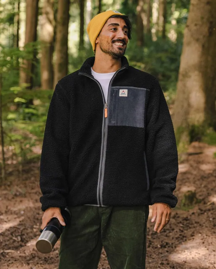 Men Tops Passenger Trekker Recycled DeepPile Sherpa Fleece Black Black