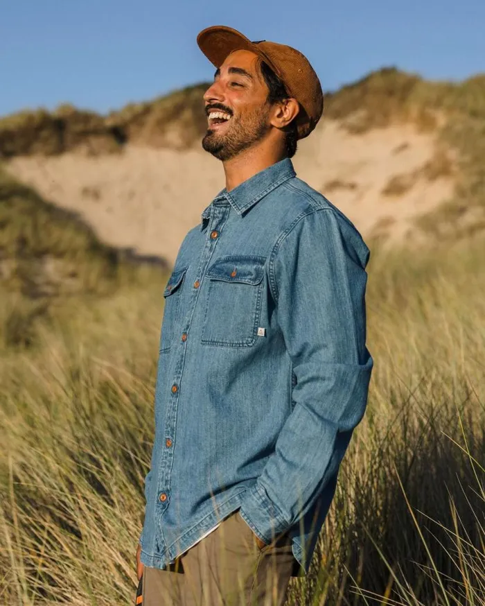 Men Tops Passenger Vision Denim Shirt Denim Blue Denim Blue