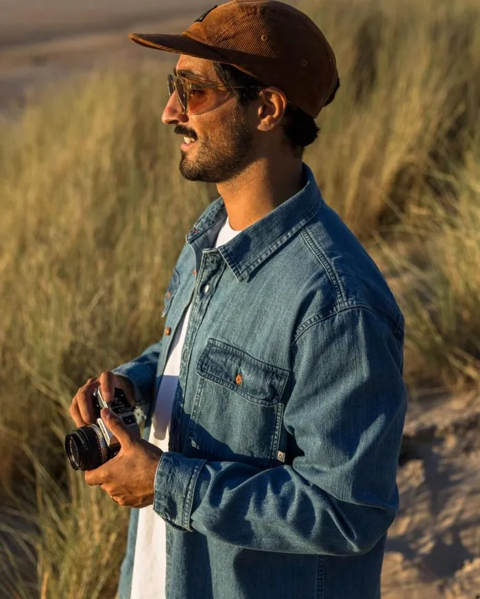 Men Tops Passenger Vision Denim Shirt Denim Blue Denim Blue