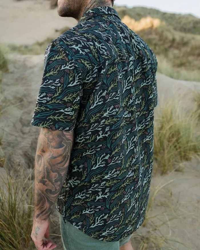 Men Tops Passenger Way Ripstop Short Sleeve Shirt Ocean Current Black Ocean Current Black
